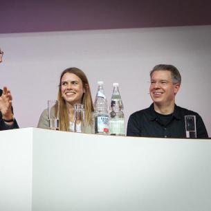 Frank Thelen at Die Lange Nacht der Startups with Tim Höttges