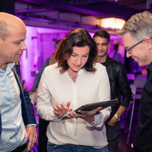 Horst von Buttlar, Dorothee Bär and Frank Thelen book presentation Startup-DNA 2018