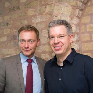Christian Lindner and Frank Thelen old Freigeist Office