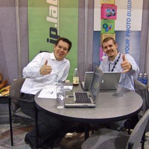 Frank Thelen and Marc Sieberger ip.labs booth
